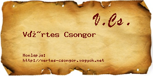 Vértes Csongor névjegykártya