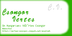 csongor vertes business card